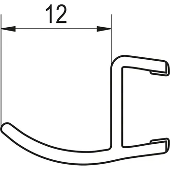 RONAL Svislé těsnění pro 8mm skla, ks 53100.KD.2000