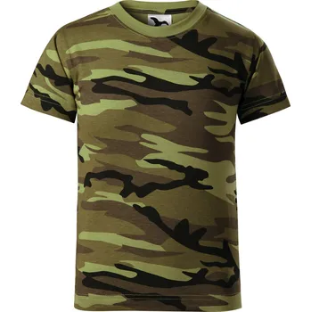 Chlapecké tričko Malfini Camouflage 149 zelené
