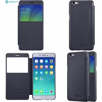 Pouzdro na mobilní telefon Nillkin Sparkle Leather case window Iphone 5/5S/SE tmavě modrá