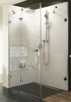 Ravak Brilliant - Sprchové dveře dvojdílné s pevnou stěnou BSDPS - 90 R, pravé, 883-895 mm, barva chrom, sklo transparent 0UP77A00Z1