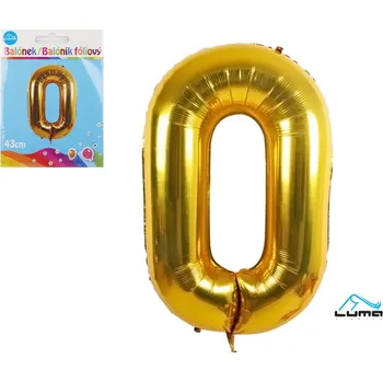 LUMA Balónek foliový č. 0 43 cm - zlatý