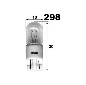 Žárovka žárovka 12V 1,2W Kw2,1x9 T10 plast
