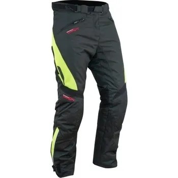 Moto kalhoty HYDRO FLUO - textilní žluté moto kalhoty A-PRO - 38