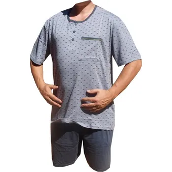 Pánské pyžamo xcena Bavlněné pánské pyžamo šedé nový typ Velikost: M