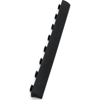 Venkovní dlažba Černý plastový nájezd "samec" pro terasovou dlažbu Linea Striped - 58 x 5,6 x 2,5 cm