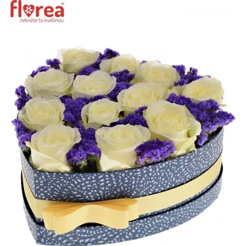 Dárková krabička Krabička květin ELISSIA modrá 24x10cm