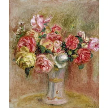 Plakát Plakát, Obraz - Roses in a Sevres vase, Pierre Auguste Renoir