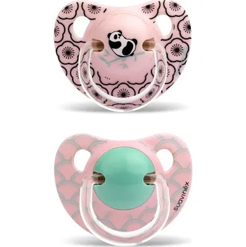 dudlíky Suavinex Šidítko Duo anatomické silikon od 18 měsíců 2ks Růžová panda