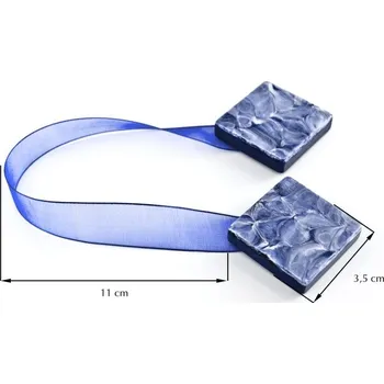 Dekorační ozdobná spona na záclony a závěsy s magnetem TAMAY granátová, 3,5x3,5 cm Mybesthome