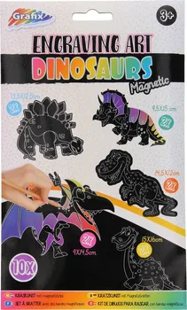 vyškrabávací obrázek Grafix Magnetický vyškrabávací obrázek Dinosauři 10 ks