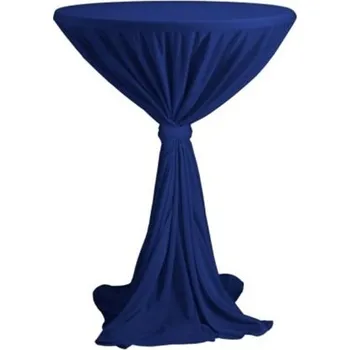 ubrus DENA Venice - ubrus na koktejlový stůl ∅ 80 - 85 cm se stuhou, Modrá 111800