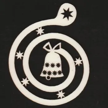 Vánoční dekorace AMADEA Dřevěná ozdoba spirála se zvonkem 8 cm