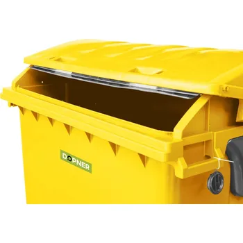 Železářství Kontejner 1100 l plastový DOPNER, žlutý Typ víka: Plné víko