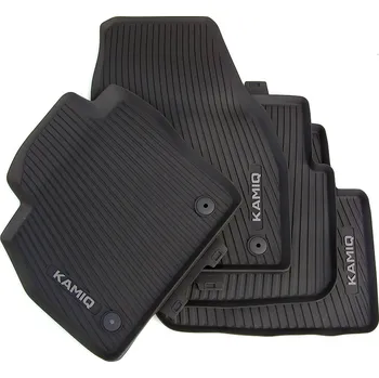 autokoberec Škoda Auto Gumové autokoberce Škoda Kamiq (od roku 2019>) sada 4 ks, šedý nápis, originál