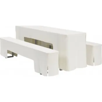 Zahradní sestava DENA Arcade - sada ubrusů na pivní set, 220 x 70 x V78 cm, Krémová 637017