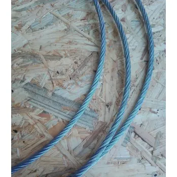 půdní výlez Ocelové lano 8 mm, počet drátu 6x19M - FC, Zn.