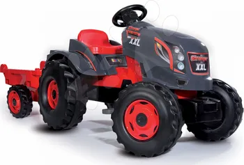 Dětské šlapadlo Smoby Traktor Stronger XXL s přívěsem šedo-červený