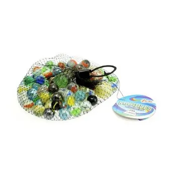 Teddies Skleněné cvrnkací kuličky barevné 90 ks