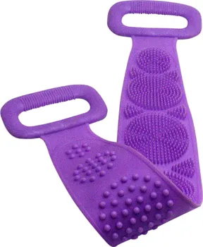 Koupelový kartáč ZXL Silikonový sprchový pás na mytí zad fialový