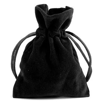 Dárková krabička Dárkový sametový pytlík černý 8,5x11cm