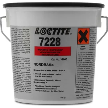 Loctite 7228 1kg ultrahladký, keramikou plněný epoxid (LOCTITE 7228 je ultrahladký, keramikou plněný epoxid, který poskytuje velmi lesklý nátěr s nízkým třením na ochranu proti oděru, kavitaci a pro snížení turbulence. Bílý, 1kg.)
