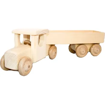Dřevěná hračka Nákladní auto - návěs