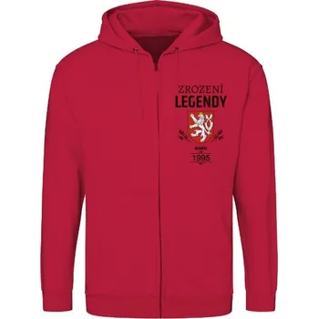 Pánská mikina Mikina na zip unisex s potiskem Mikina ZROZENÍ LEGENDY doplň text pánské