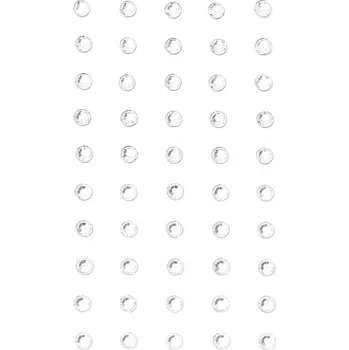 Výtvarný papír Samolepicí dekorační kamínky - 5 mm, stříbrné, 50ks