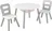 KidKraft Dřevěný set stůl s 2 židlemi, bílý/šedý