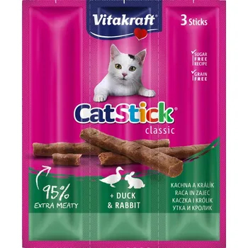Volný čas Vitakraft Cat Stick mini králík-kachna 3 x 6 g