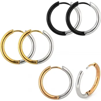 Náušnice Piercingate Náušnice NAU00974 - Barva/Motiv: Růžové zlato, Průměr kroužku: 12 mm, Průměr tyčky: 2 mm