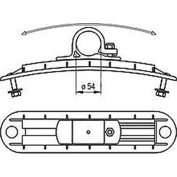 Blatník karosérie Konzola držáku blatníku plast o54mm posuvná