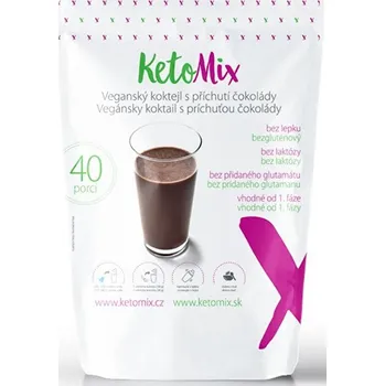 Keto dieta KetoMix Bezlaktózový veganský koktejl 1,2 kg čokoládový