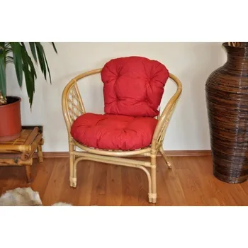 Podsedák Polstr na křeslo BAHAMA vínový melír