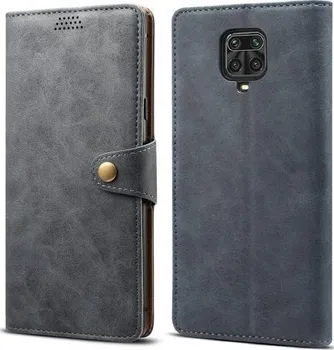 Pouzdro na mobilní telefon Lenuo Leather pro Xiaomi Redmi Note 9 Pro/Note 9S šedé