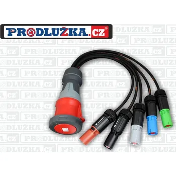 Prodlužovací kabel Prodlužka.cz PowerLock Spider DRAIN -125A Spojka 1M