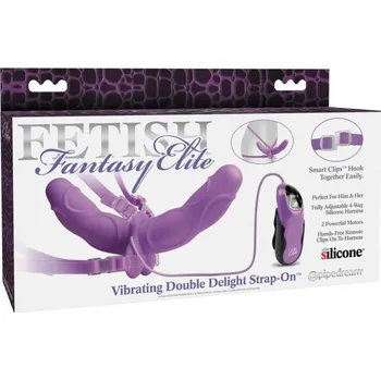 Připínací penis FFE Vibrating Double Strap-On,