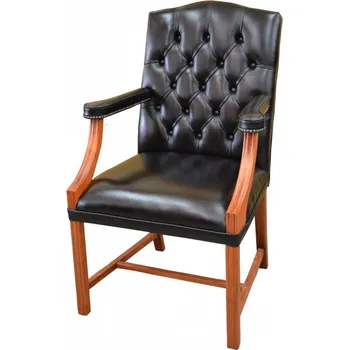 Kožené křeslo GAINSBOROUGH, černá