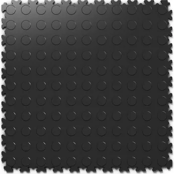 Umělý povrch PVC dlažba Mosolut Machine Industrial, 7mm, Mince, Černá