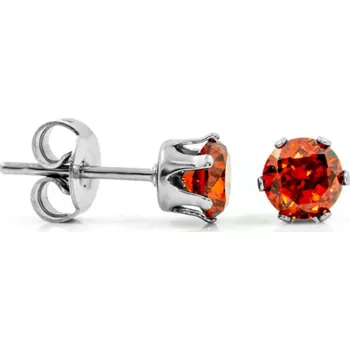 Náušnice BRUNOshop.cz Náušnice s kamínkem ČERVENÉ 0,5 cm