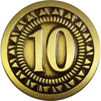 Příslušenství k deskovým hrám TLAMA games Univerzální mince pro deskové a RPG hry hodnoty "10"
