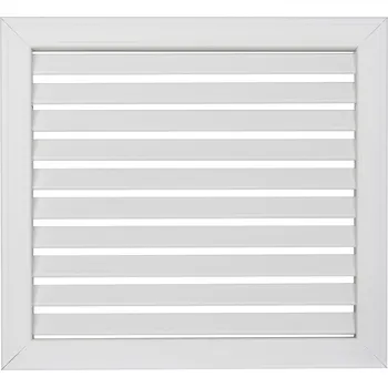 Větrací mřížka Dalap GPH 600x200 PVC ventilační mřížka bílá s pevnou žaluzií 600x211 mm
