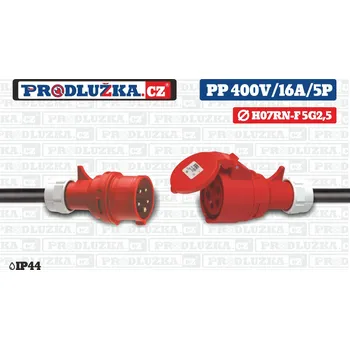 Prodlužovací kabel Prodlužka.cz Prodlužovací přívod 400V/16A/5p/5G2,5/IP44 M: Délka 30 m