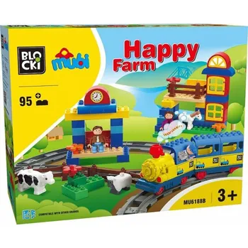 ostatní stavebnice Blocki Vláček veselá farma 95 dílů 