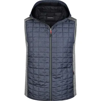 Pánská vesta COTTON Vesta MARLY MAN s kapucí, různé barvy Velikost S light-melange/anthracite-melange