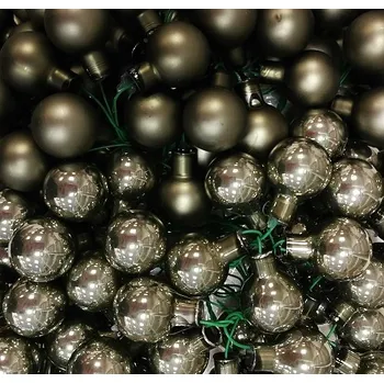 Vánoční ozdoba Baňky na drátku zeleno-zlaté 20 mm - matné