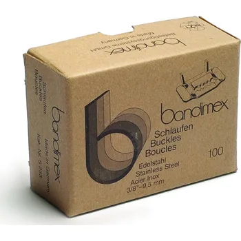 Obalový materiál Nerezové spony BANDIMEX - střední, šíře 6.4-19 mm Spony: BANDIMEX - šíře 9,5 mm, 100 ks/bal