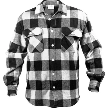 Pánská košile ROTHCO košile dřevorubecká FLANNEL kostkovaná BÍLÁ vel.XL