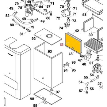 Kotel PROTHERM Kryt spalovací komory 24 přední; ND 0020033782