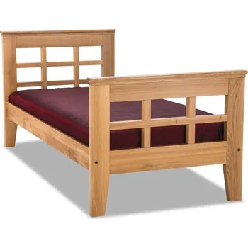 Postel Krajča Jednolůžková postel z masivu Lea 100 x 220 cm Povrchová úprava dřeva: Bez nátěru, Druh dřeva: Jasan